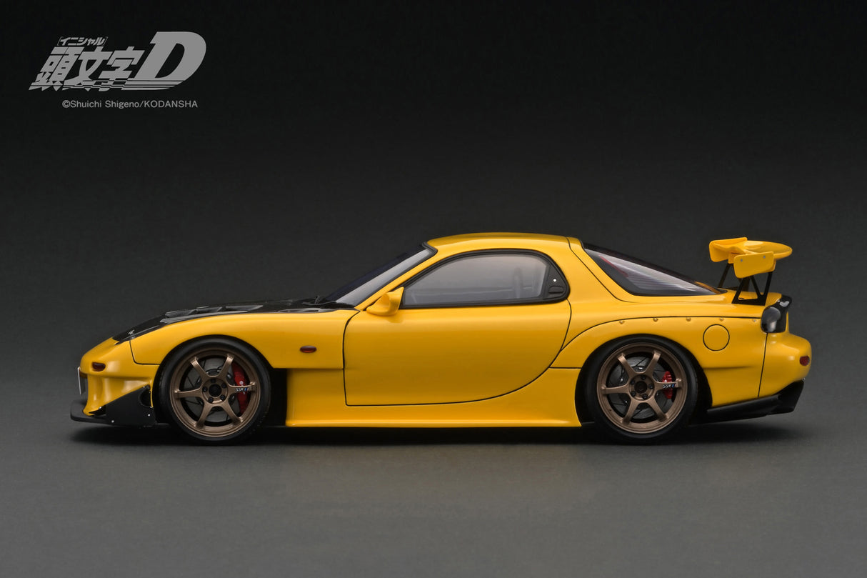 *PREORDER* Ignition Model 1:18 Mazda RX-7 (FD3S) INITIAL D in Yellow with LED Lights