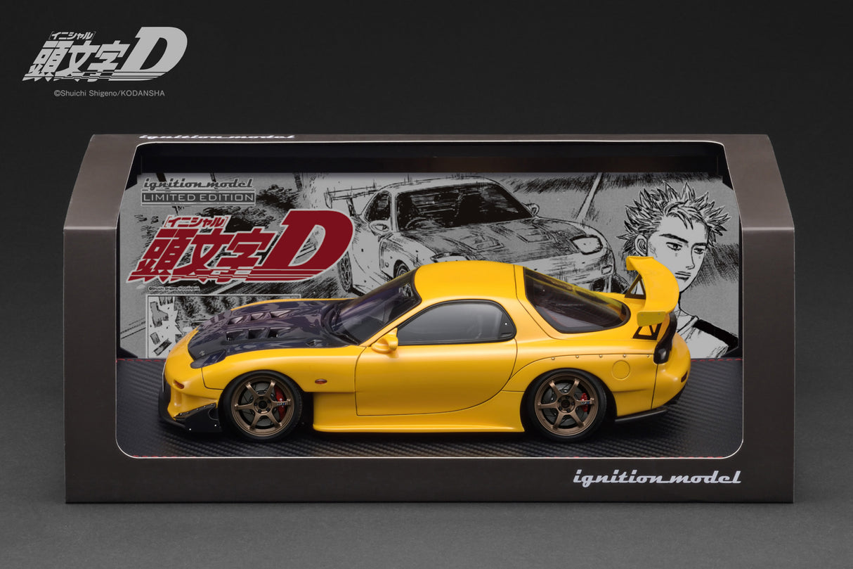 *PREORDER* Ignition Model 1:18 Mazda RX-7 (FD3S) INITIAL D in Yellow with LED Lights