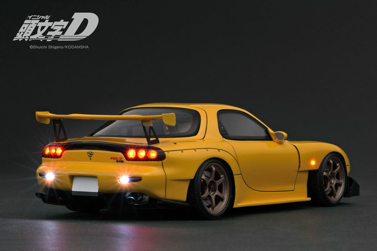 *PREORDER* Ignition Model 1:18 Mazda RX-7 (FD3S) INITIAL D in Yellow with LED Lights