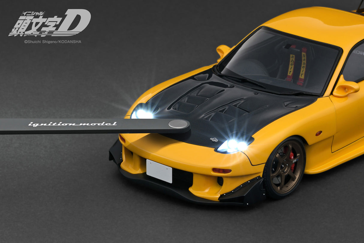 *PREORDER* Ignition Model 1:18 Mazda RX-7 (FD3S) INITIAL D in Yellow with LED Lights