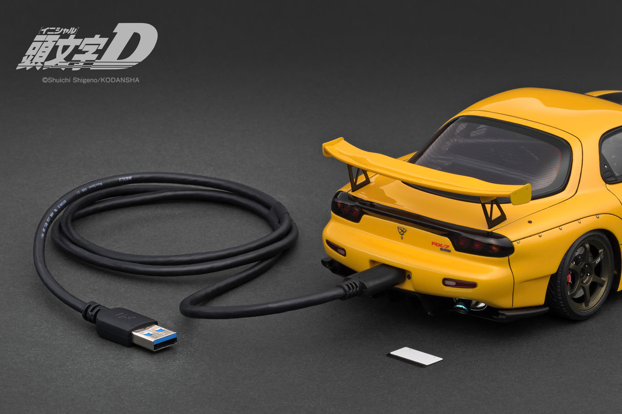 *PREORDER* Ignition Model 1:18 Mazda RX-7 (FD3S) INITIAL D in Yellow with LED Lights