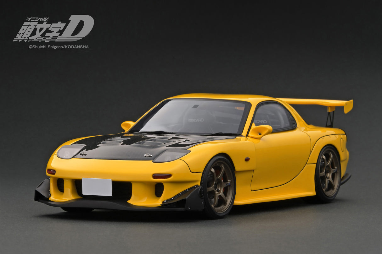 *PREORDER* Ignition Model 1:18 Mazda RX-7 (FD3S) INITIAL D in Yellow with LED Lights