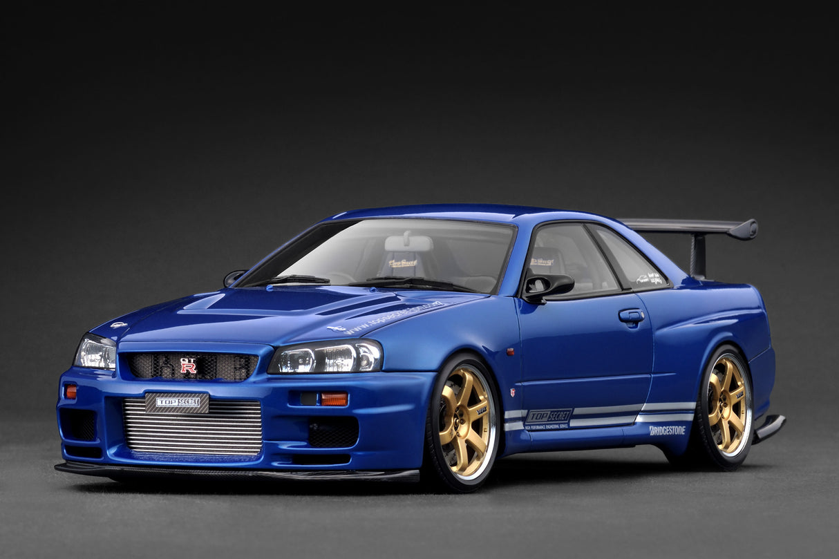 *PREORDER* Ignition Model 1:18 Nissan Skyline 34GT-R (R34) TOP SECRET in Blue