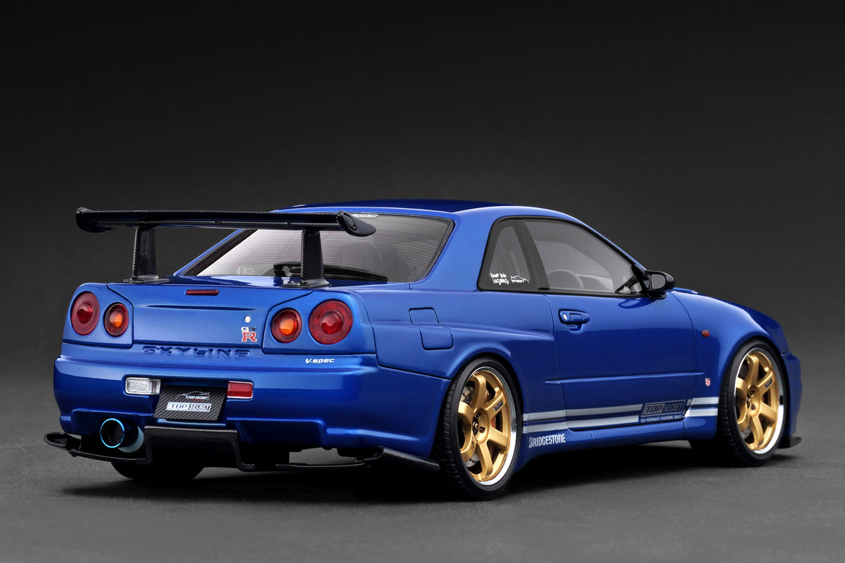 *PREORDER* Ignition Model 1:18 Nissan Skyline 34GT-R (R34) TOP SECRET in Blue