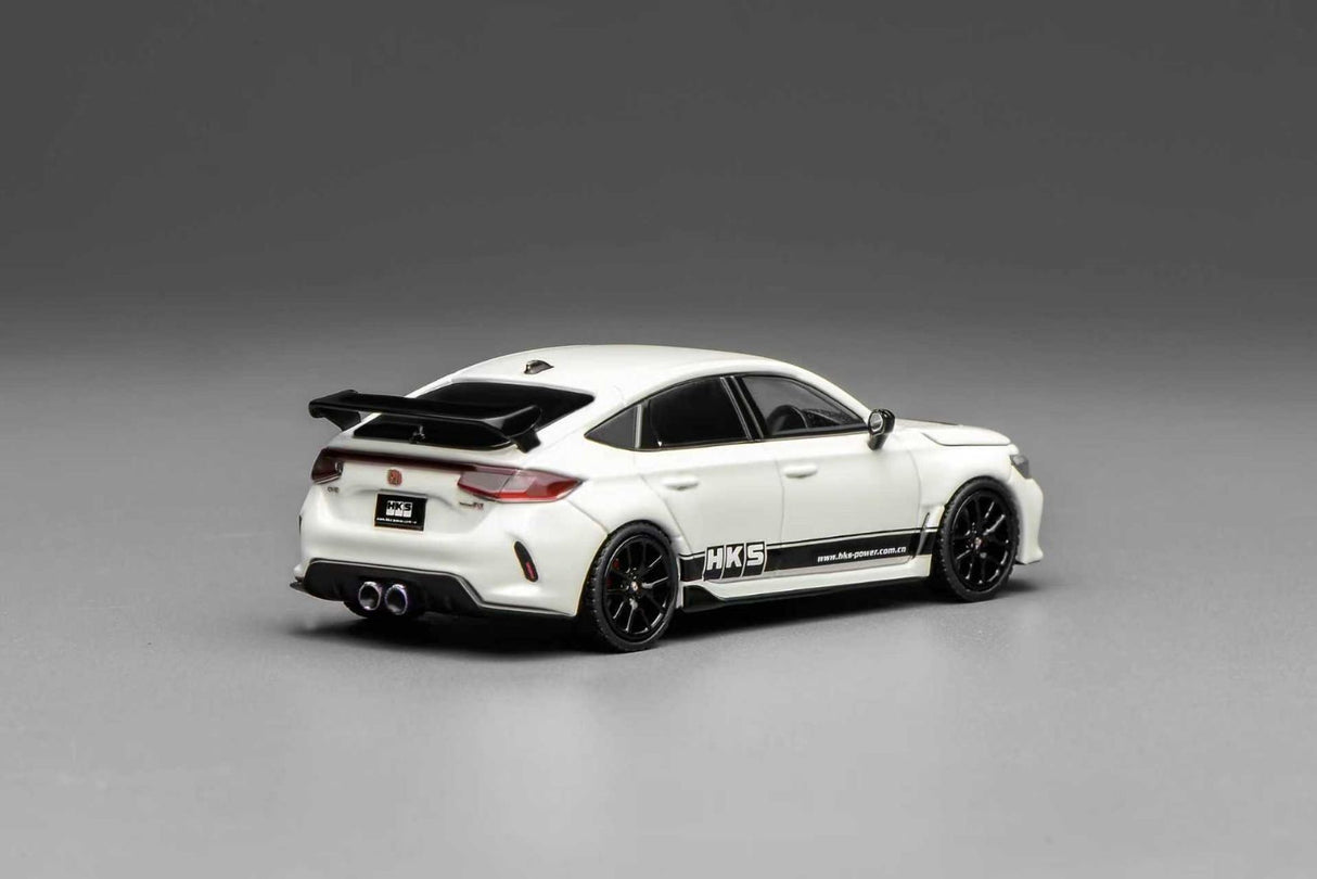 *PREORDER* MotorHelix 1:64 Honda Civic Type-R (FL5) HKS Livery – Championship White