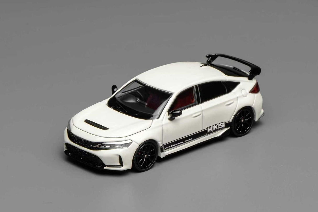 *PREORDER* MotorHelix 1:64 Honda Civic Type-R (FL5) HKS Livery – Championship White