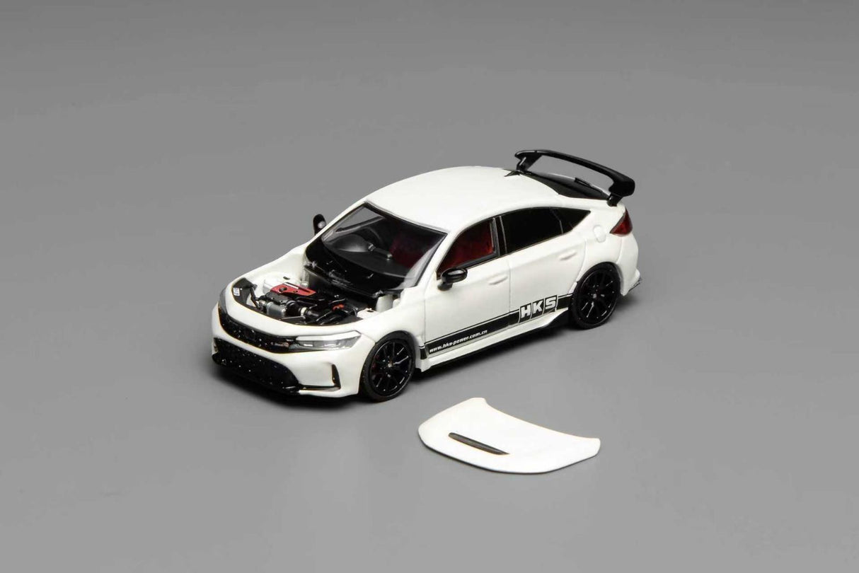 *PREORDER* MotorHelix 1:64 Honda Civic Type-R (FL5) HKS Livery – Championship White