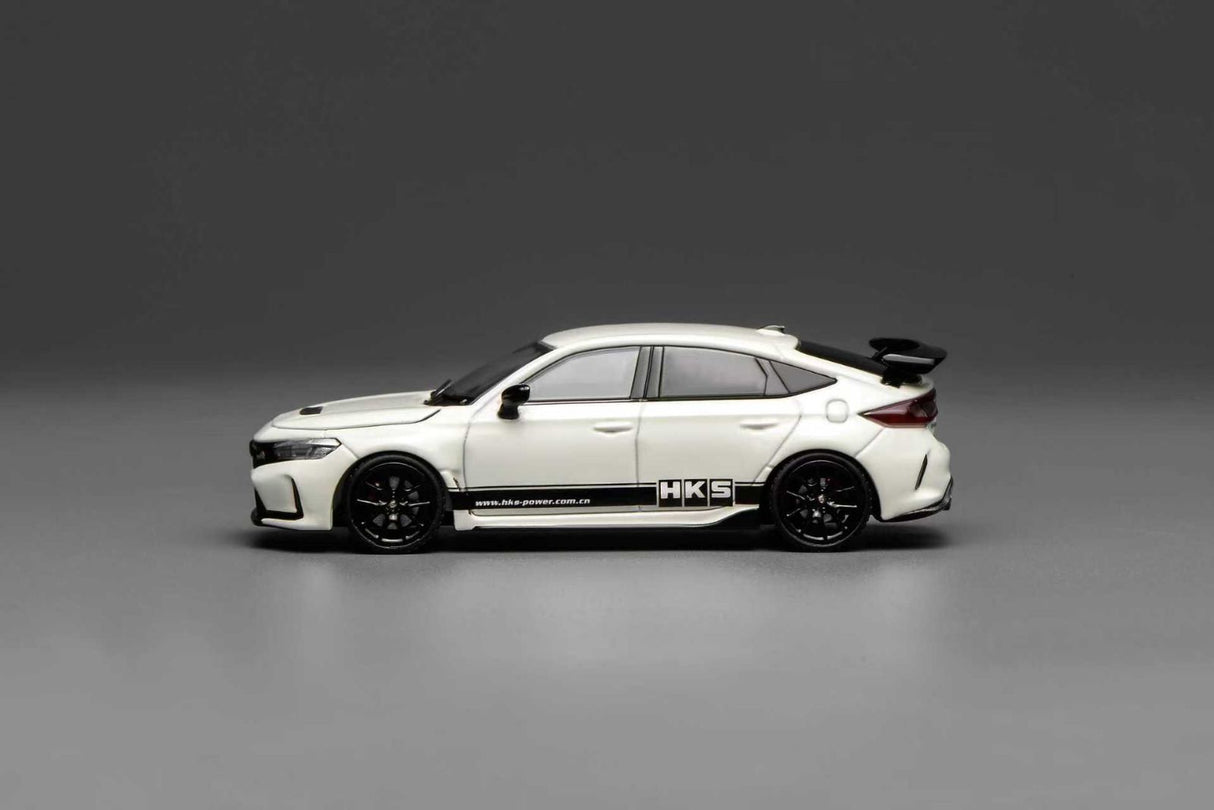*PREORDER* MotorHelix 1:64 Honda Civic Type-R (FL5) HKS Livery – Championship White