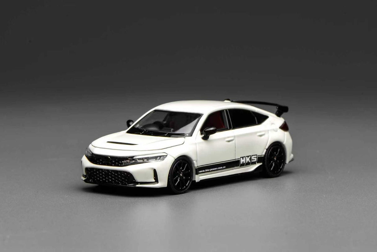 *PREORDER* MotorHelix 1:64 Honda Civic Type-R (FL5) HKS Livery – Championship White