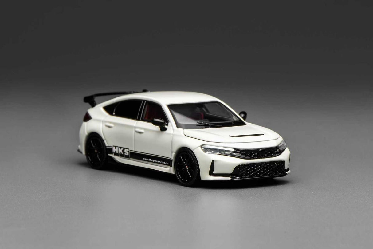 *PREORDER* MotorHelix 1:64 Honda Civic Type-R (FL5) HKS Livery – Championship White