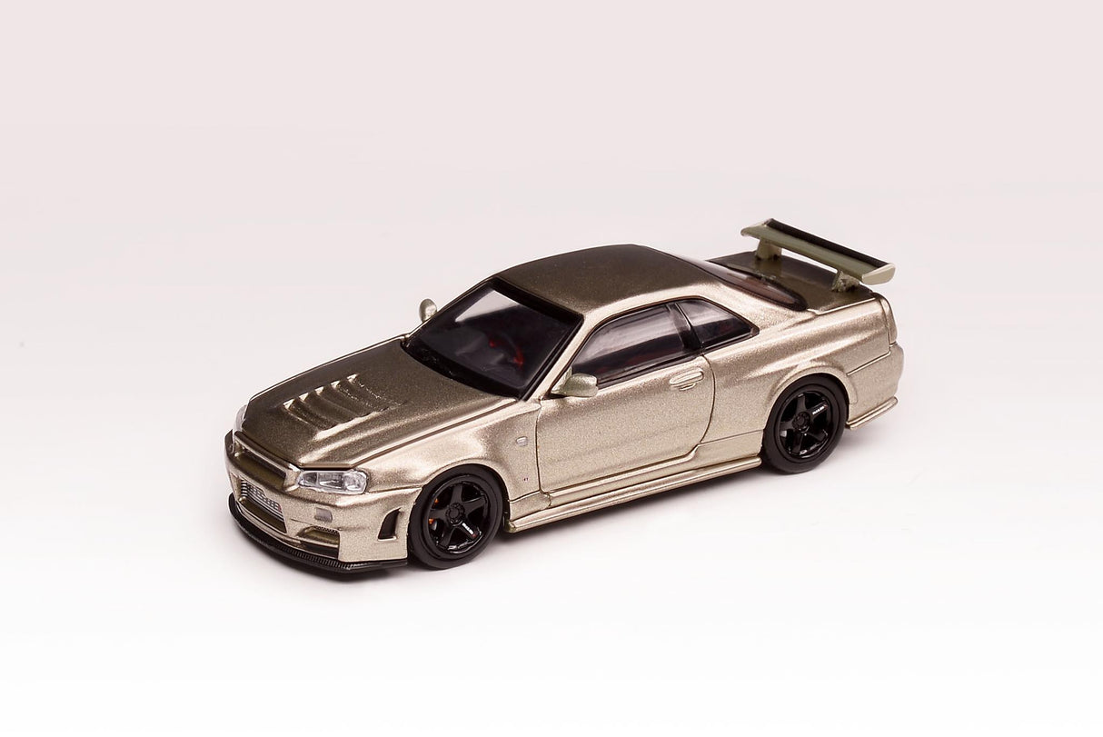 MotorHelix 1/64 Nissan Skyline GT-R (BNR34) Z-Tune in Jade Green