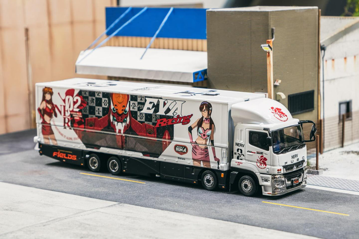 Tarmac Works 1:64 Mitsubishi Fuso Super Great EVA Racing Transporter