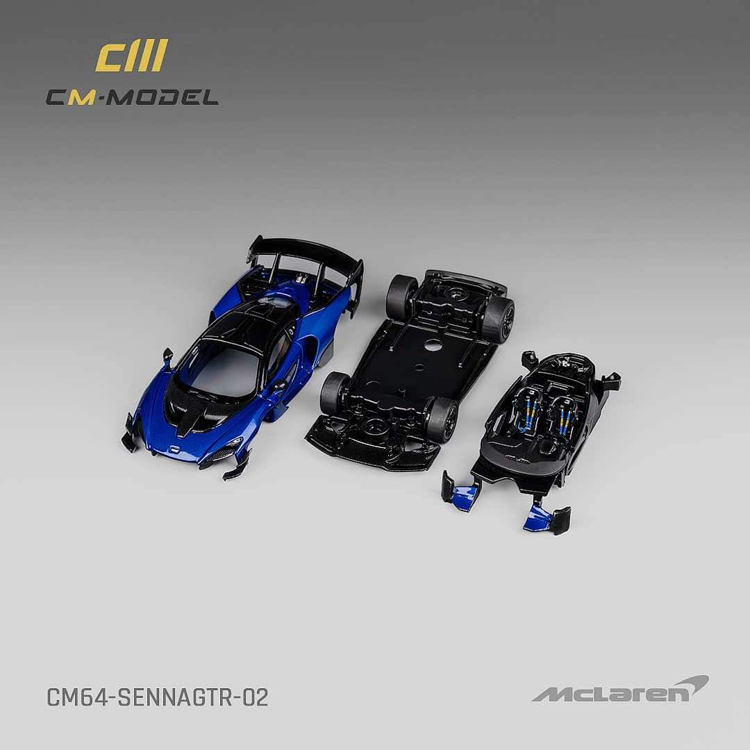 CM Model 1:64 McLaren Senna GTR in Metallic Blue