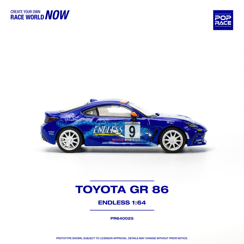 Pop Race 1/64 Toyota GR 86 Endless Version in Blue