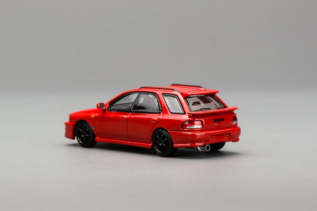 *PREORDER* MotorHelix 1:64 Subaru Impreza Wagon WRX STi Ver. VI Customized in Cherry Red Blossom