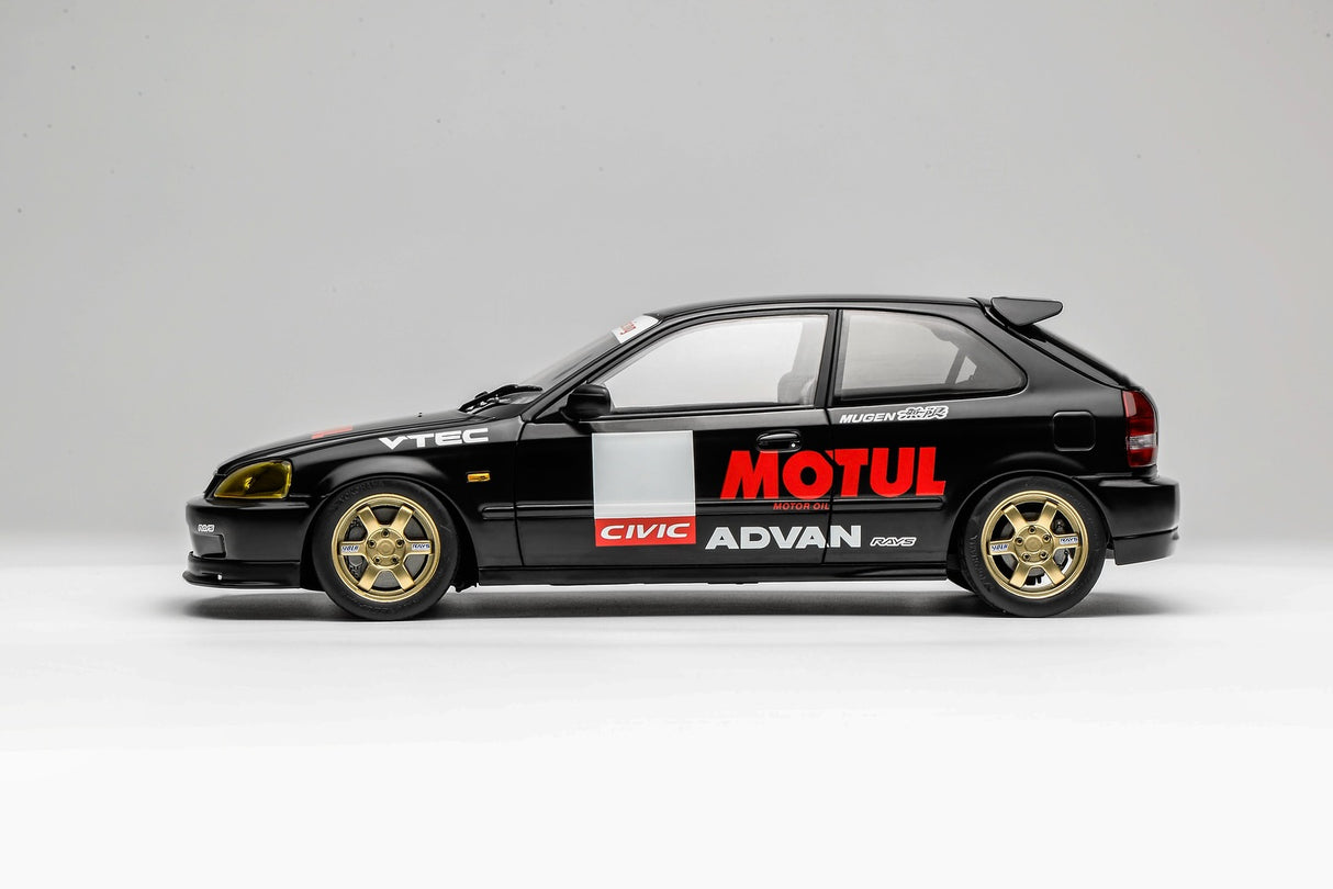 *PREORDER* MotorHelix 1:18 Honda Civic Type-R (EK9) No Good Racing Edition in Black