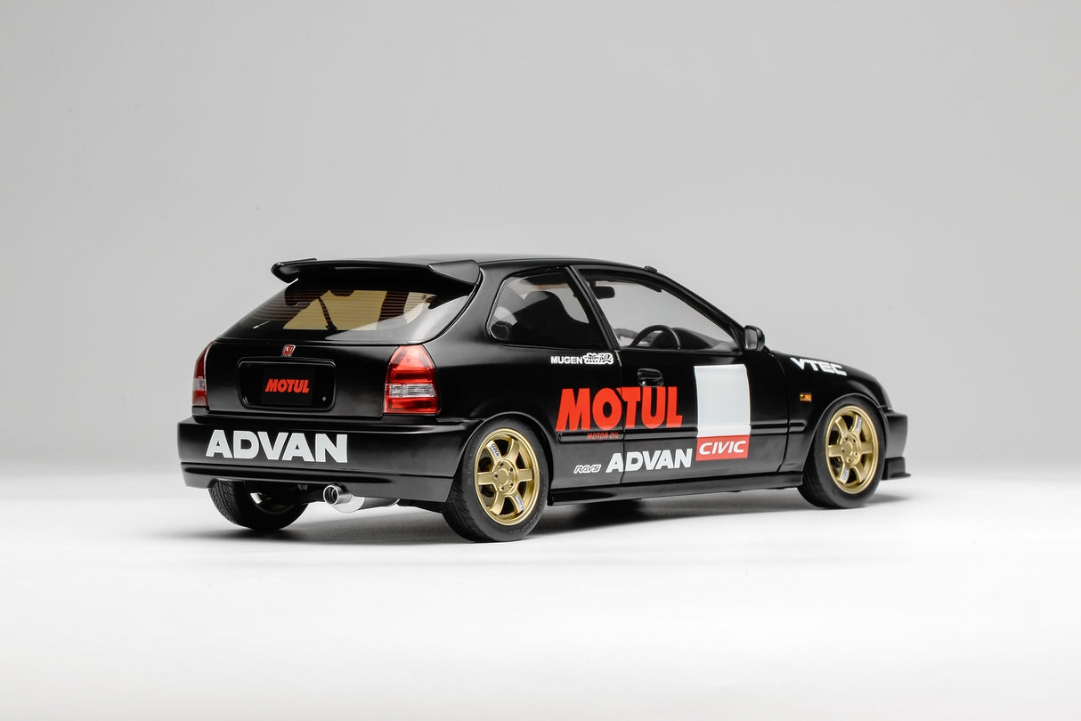 *PREORDER* MotorHelix 1:18 Honda Civic Type-R (EK9) No Good Racing Edition in Black