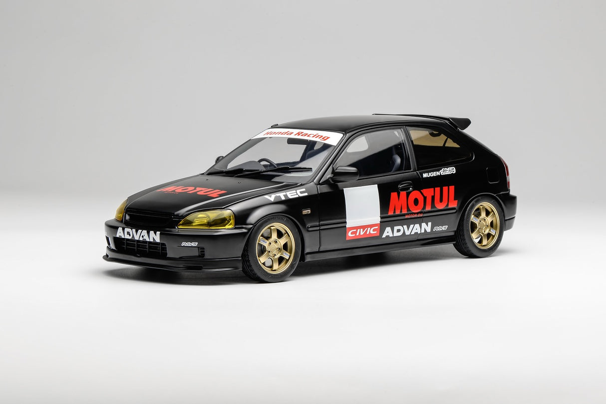 *PREORDER* MotorHelix 1:18 Honda Civic Type-R (EK9) No Good Racing Edition in Black
