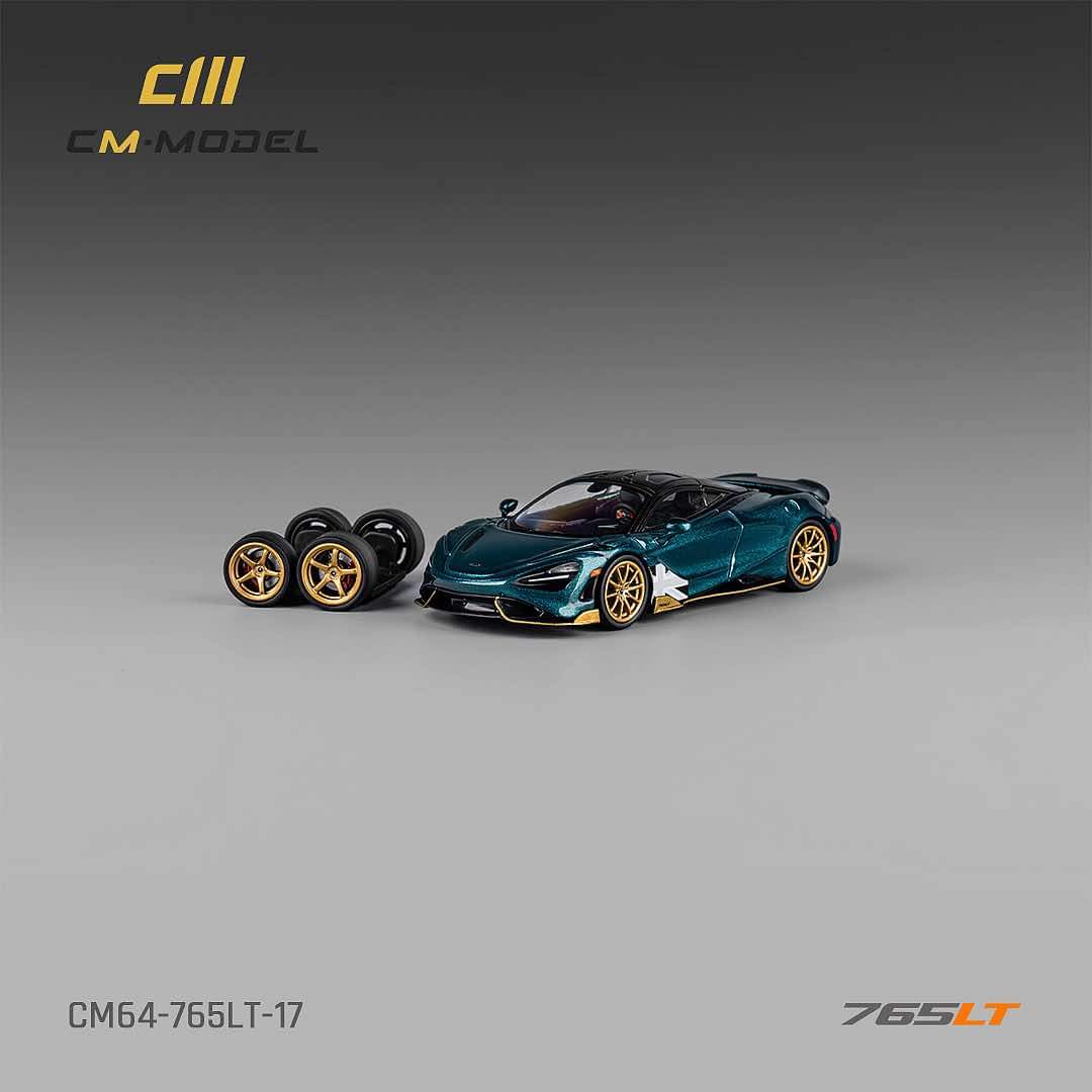 CM Model 1:64 McLaren 765LT in Metallic Black Green