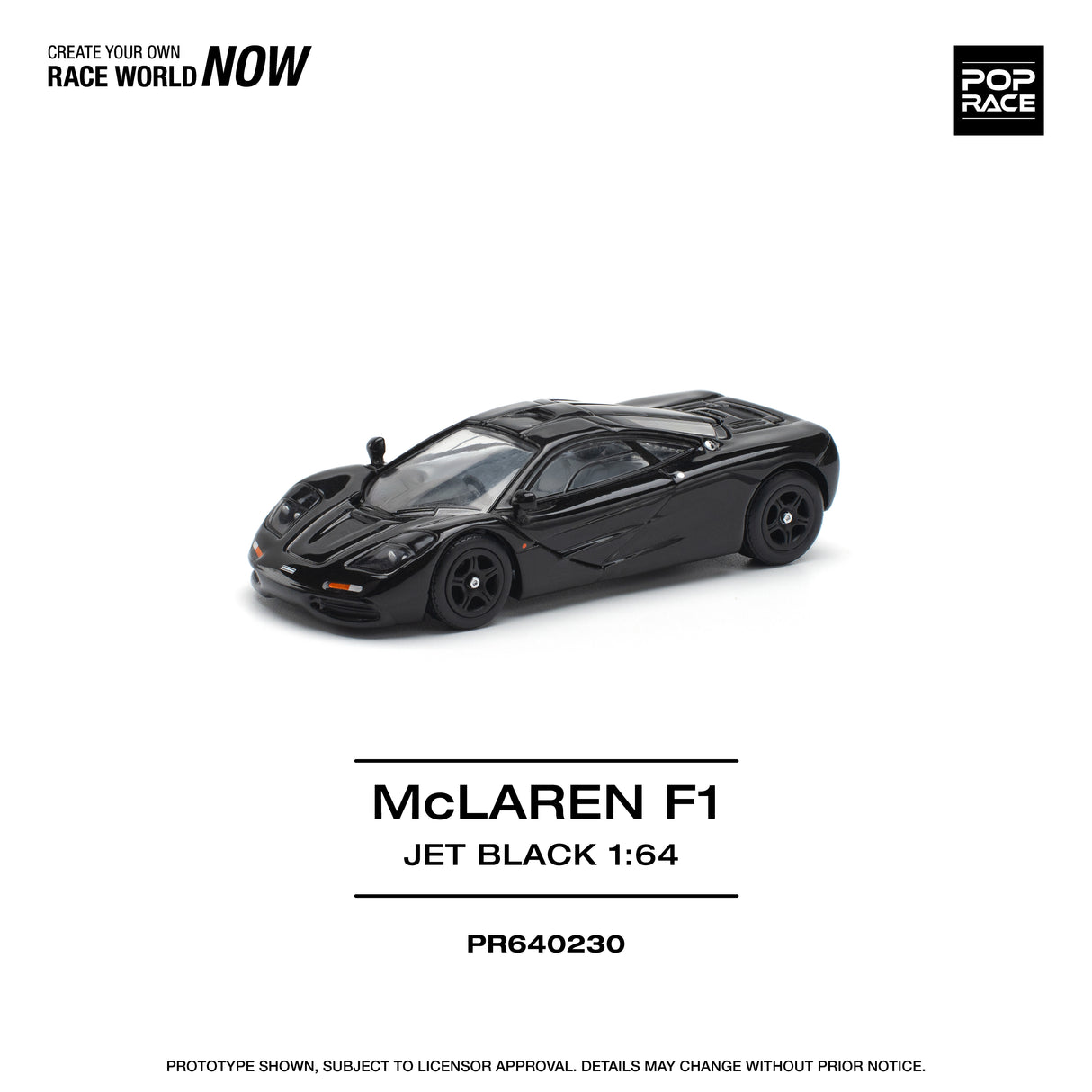 *PREORDER* Pop Race 1:64 McLaren F1 in Jet Black