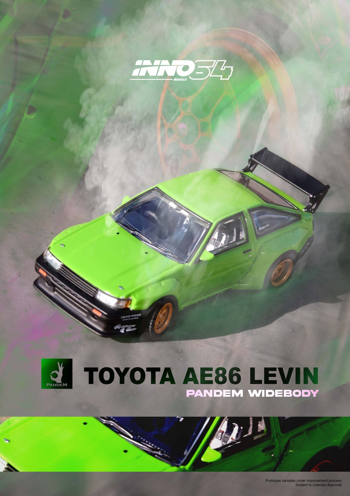 INNO64 1/64 Toyota AE86 Levin "Pandem Rocket Bunny" in Green