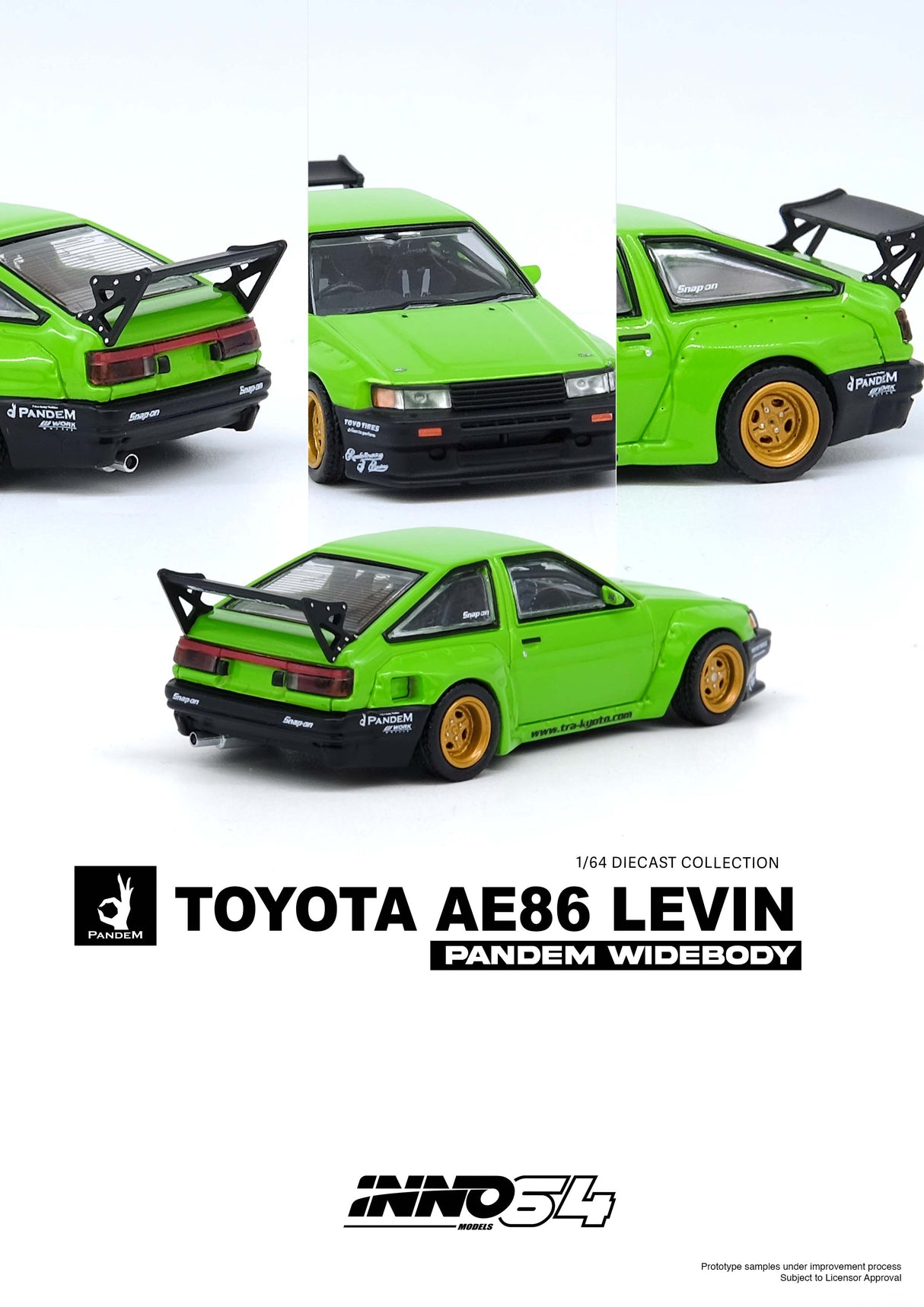 INNO64 1/64 Toyota AE86 Levin "Pandem Rocket Bunny" in Green