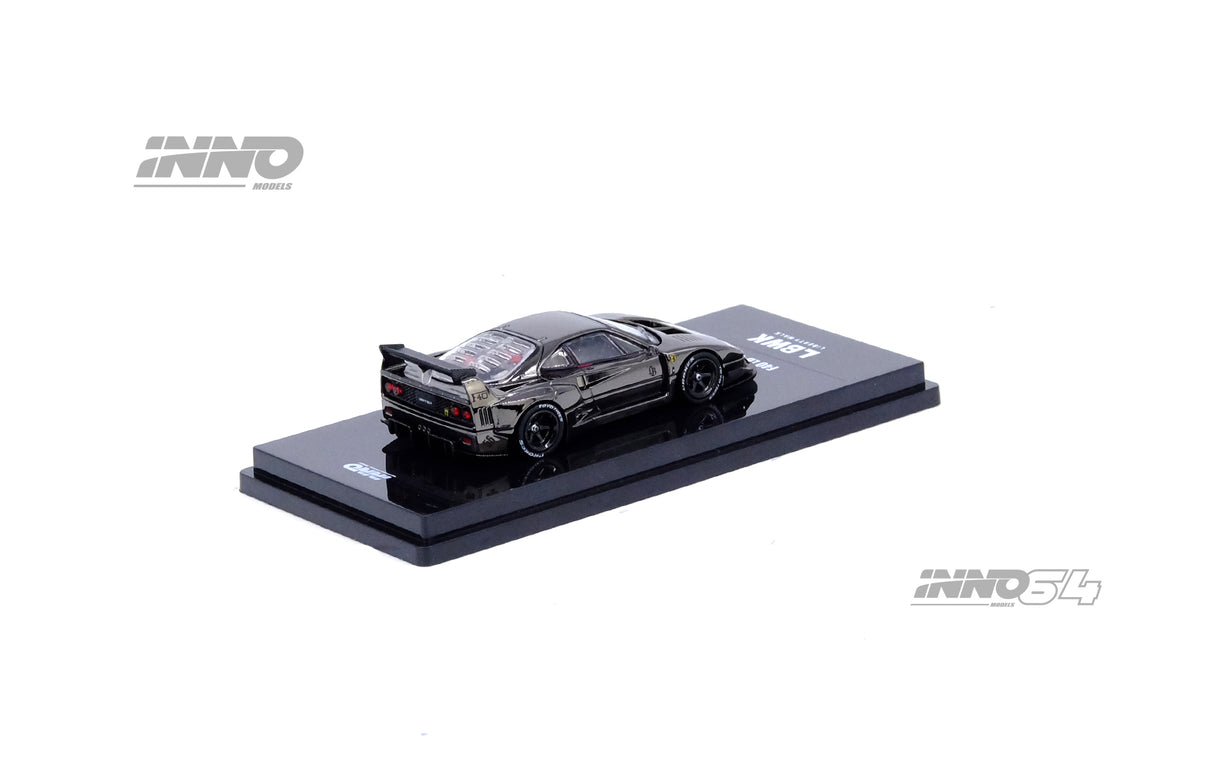 INNO64 1:64 Ferrari F40 Liberty Walk in Chrome Black