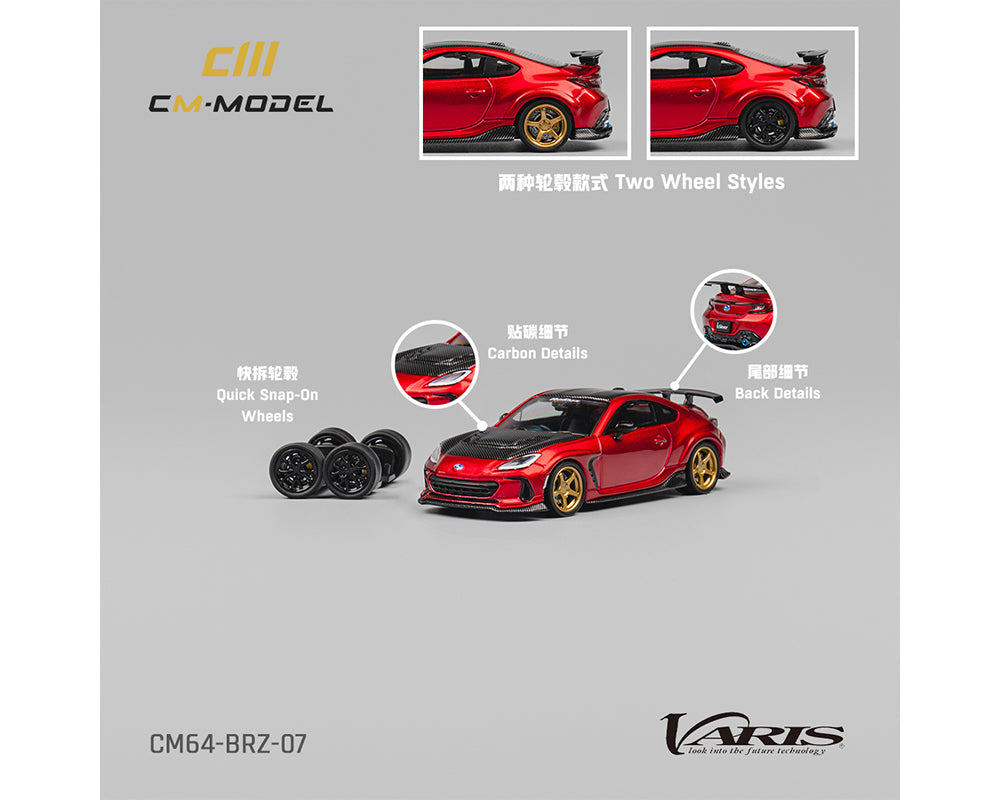 *PREORDER* CM Model 1:64 Subaru BRZ Varis Widebody in Metallic Red