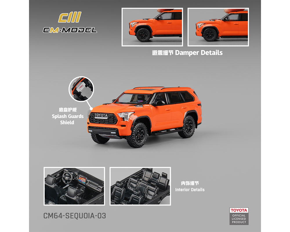 CM Model 1:64 Toyota Sequoia TRD-PRO in Solar Octane Limited Edition
