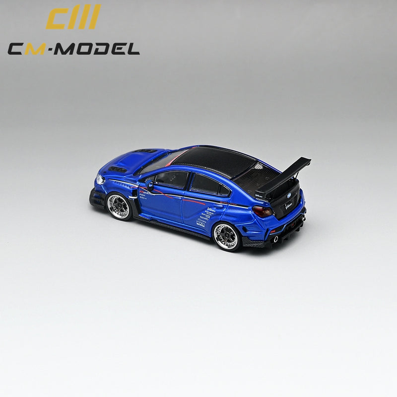 CM Model 1:64 Subaru WRX STi S4 VAB Varis Edition in Blue