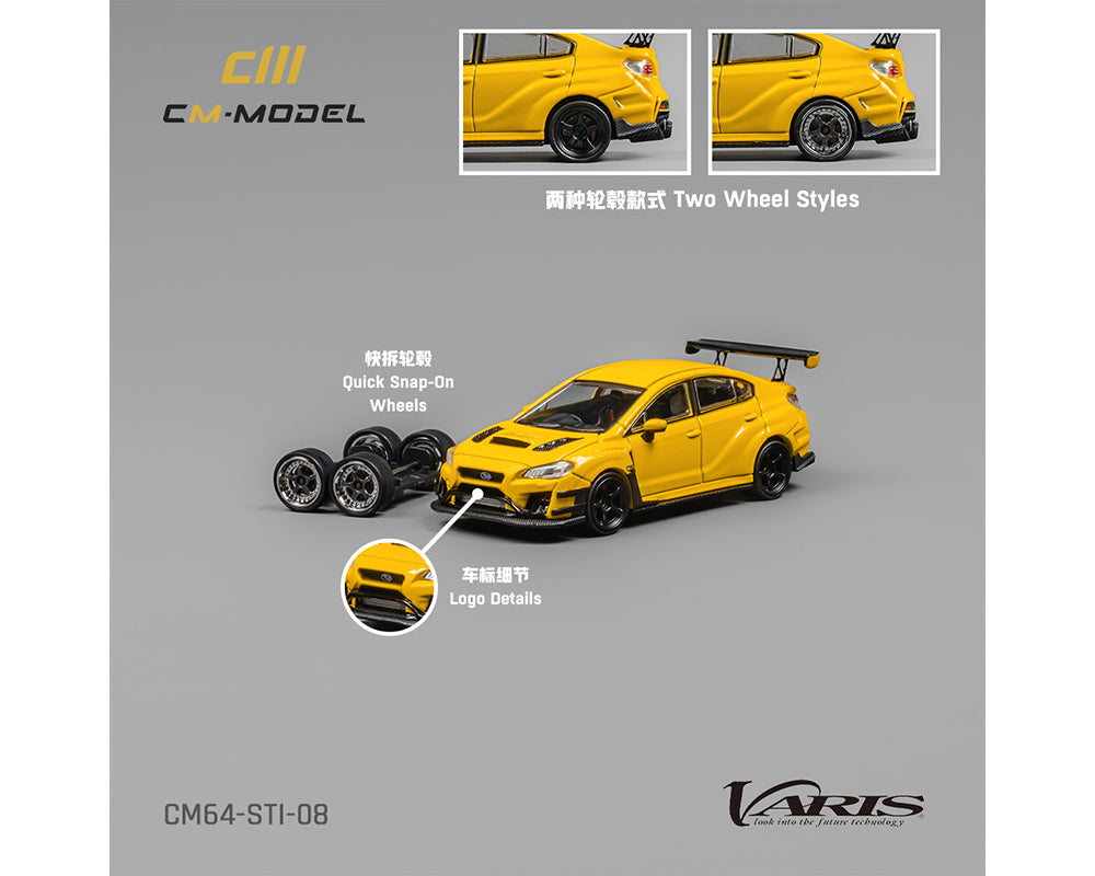 *PREORDER* CM Model 1:64 Subaru Impreza STi VARIS Widebody 1.0 in Yellow