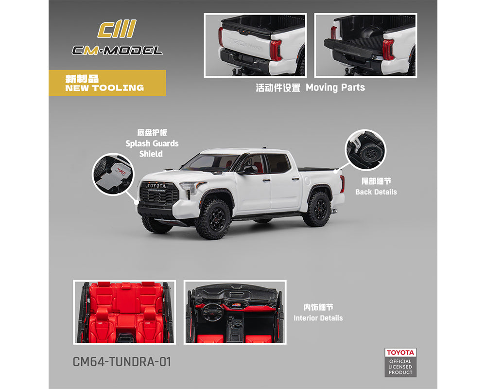 *PREORDER* CM Model 1:64 Toyota Tundra in White Limited Edition