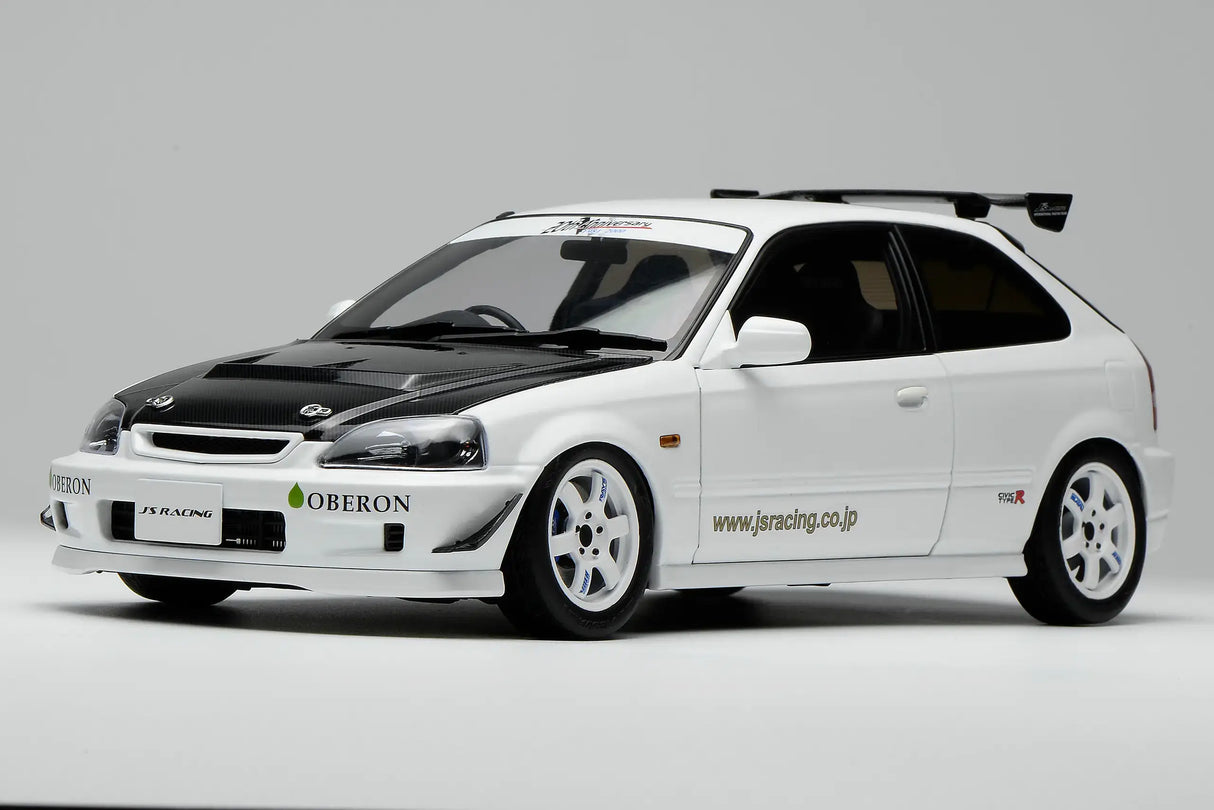 MotorHelix 1/18 Honda Civic Type-R (EK9) J's Racing in White