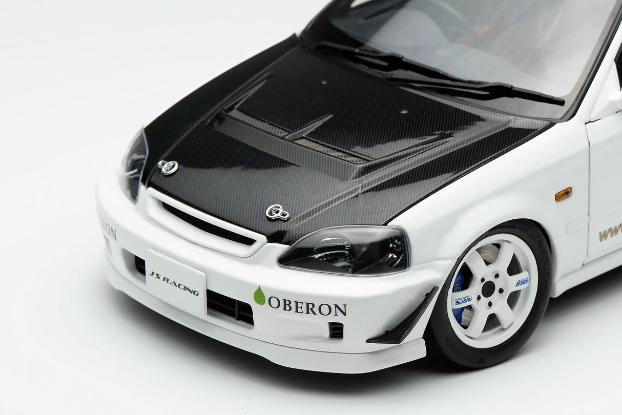 MotorHelix 1/18 Honda Civic Type-R (EK9) J's Racing in White