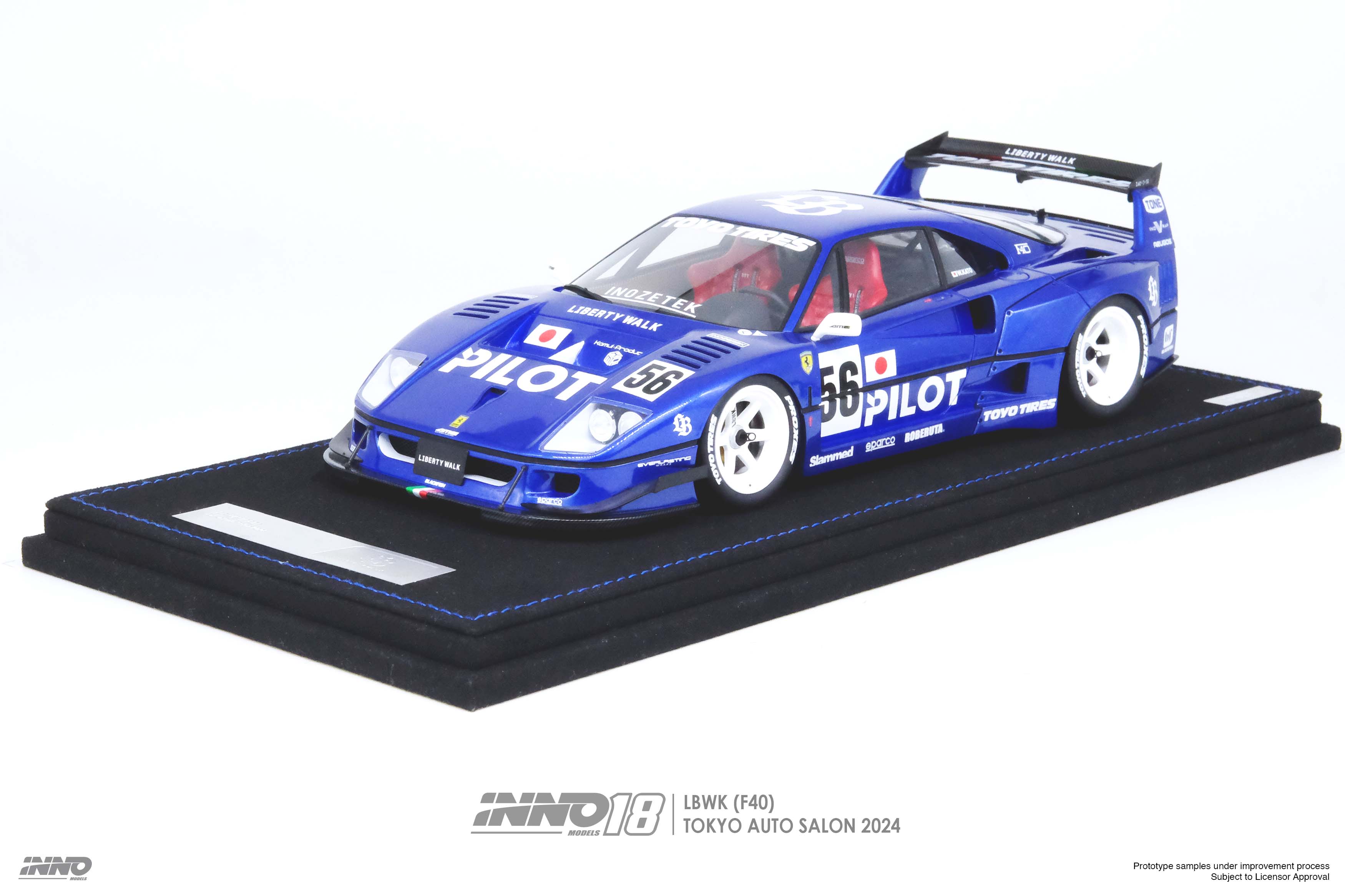 INNO Models 1:18 Ferrari F40 Liberty Walk in White Tokyo