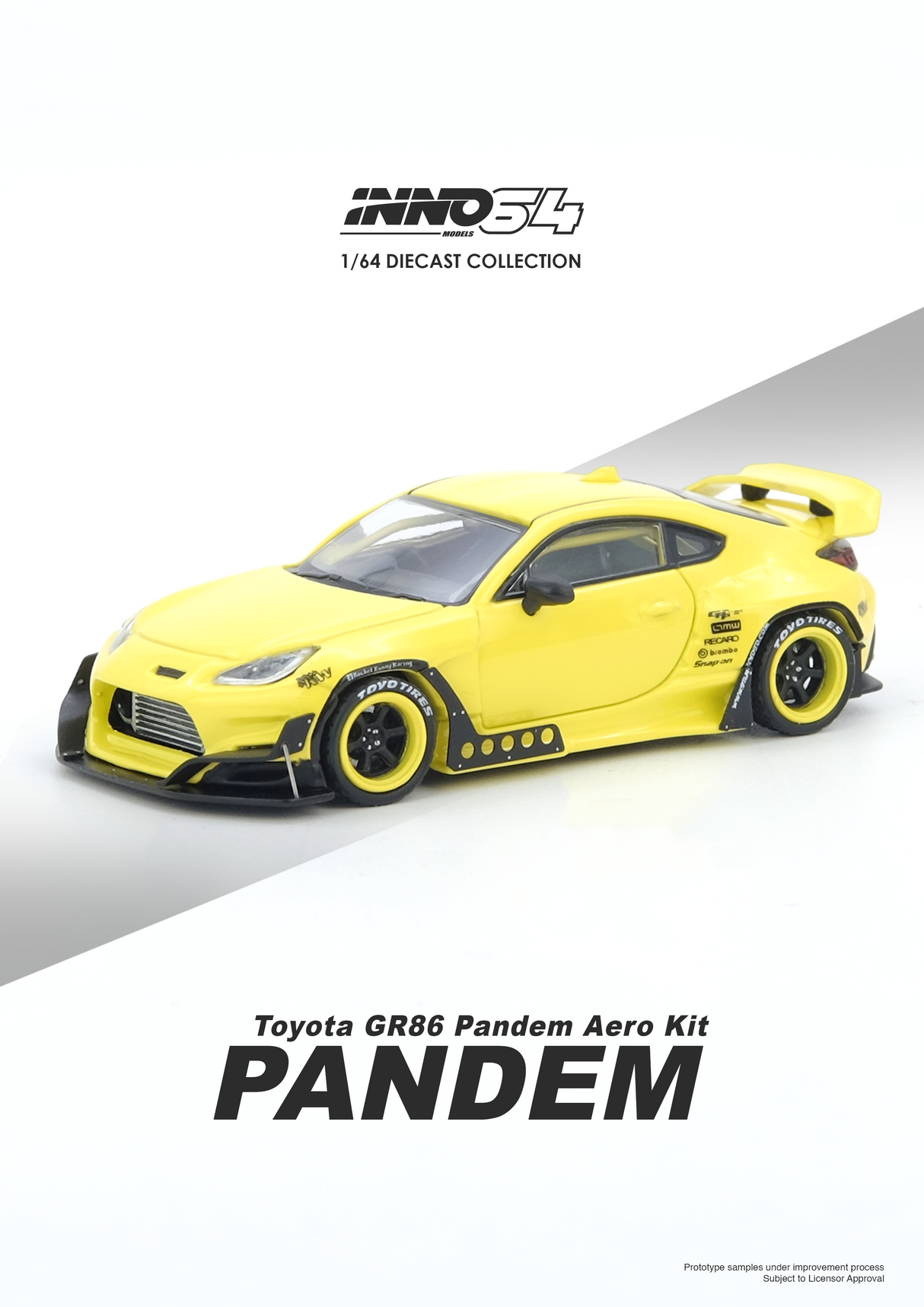 INNO64 1:64 Toyota GR86 "PANDEM" in Yellow