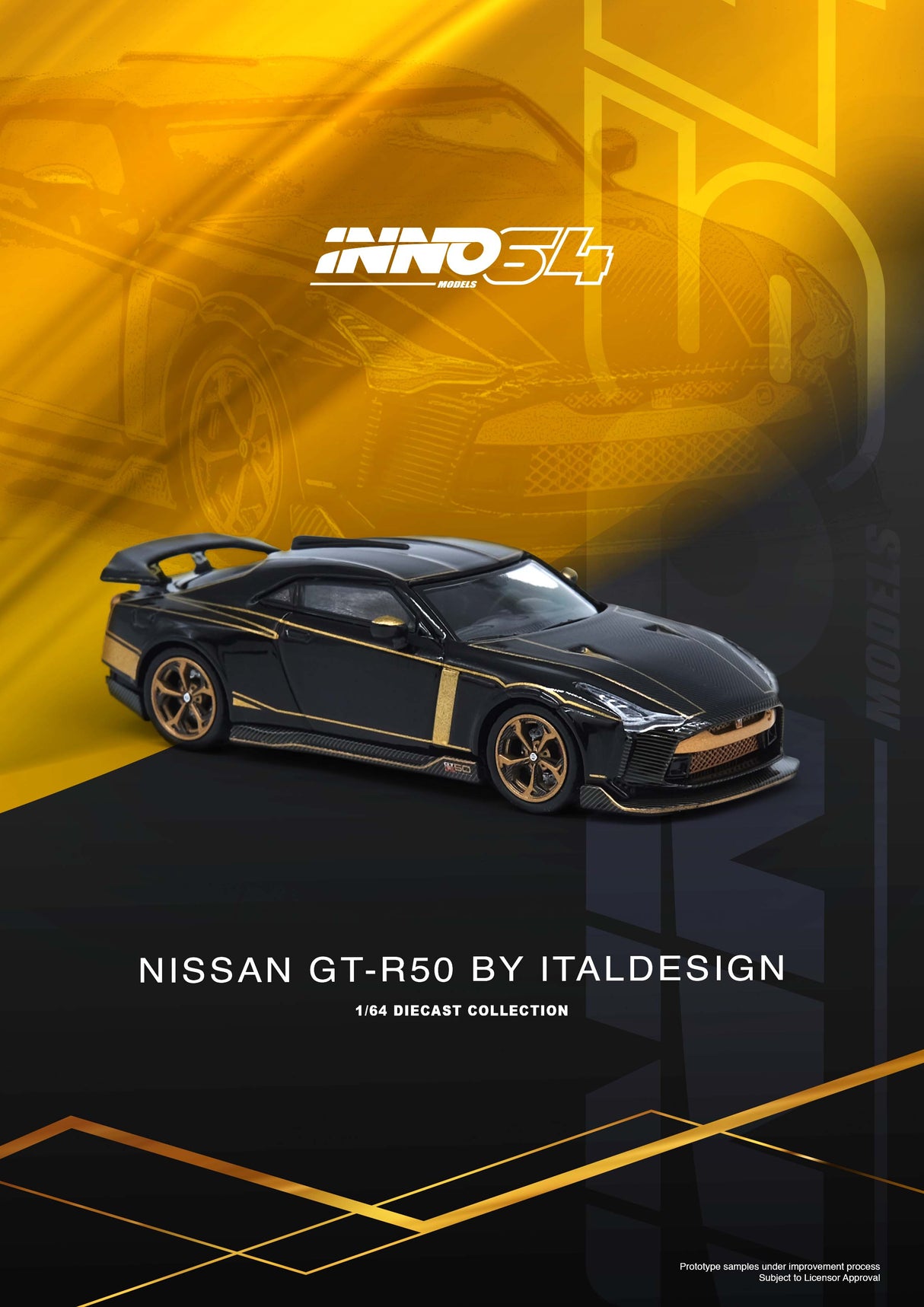 INNO64 1:64 Nissan GT-R50 by ITALDESIGN in Black