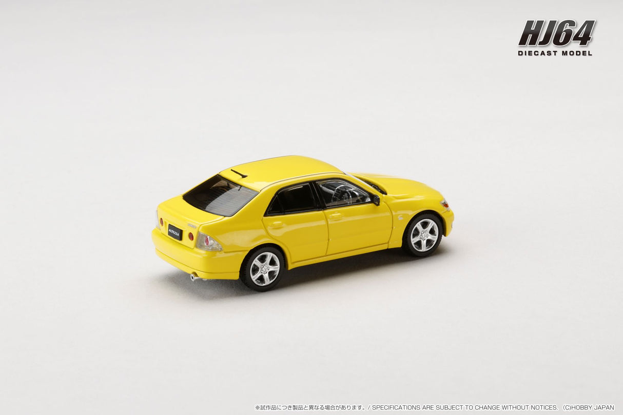 Hobby Japan 1:64 Toyota ALTEZZA RS200 (E10) 1998 in Super Bright Yellow