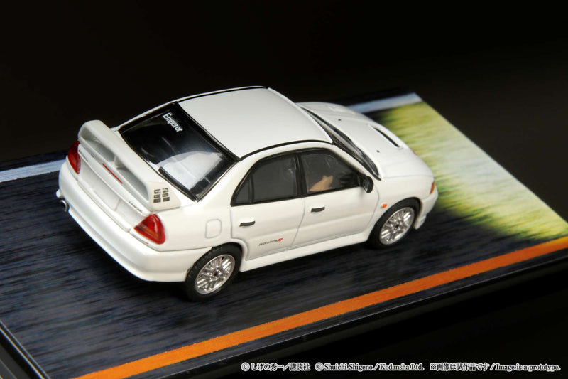 Hobby Japan 1:64 Mitsubishi Lancer RS Evolution Ⅳ / Initial D VS Takumi Fujiwara with Seiji Iwaki Figure