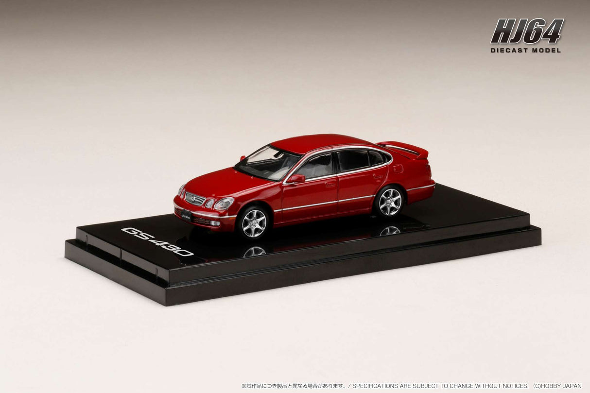 Hobby Japan 1:64 Lexus GS430 (US Spec LHD) in Red Pearl