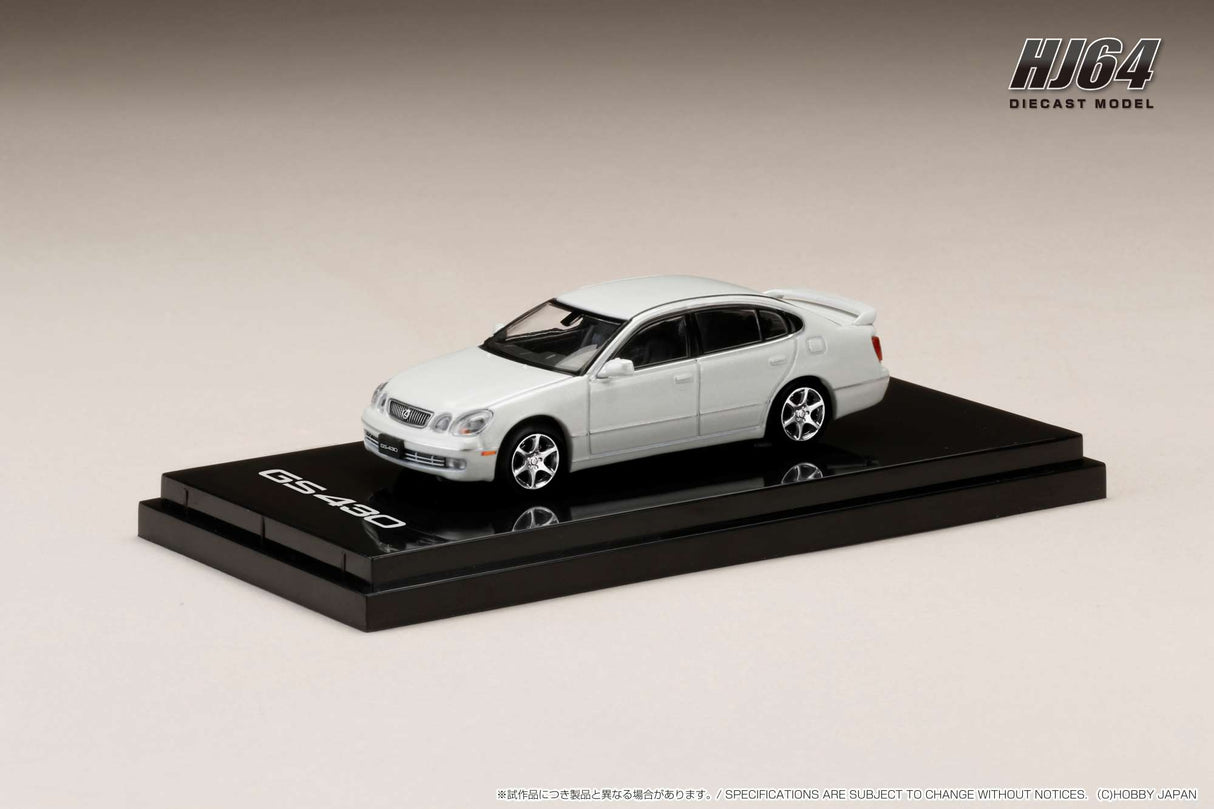Hobby Japan 1:64 Lexus GS430 (US Spec LHD) in White Pearl