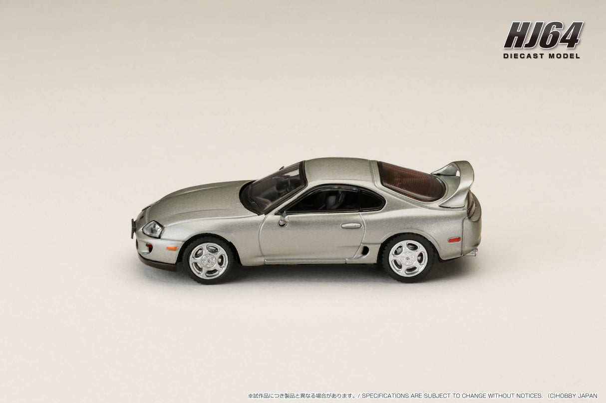 Hobby Japan 1:64 Toyota SUPRA RZ (JZA80) with Active Spoiler in Silver Metallic Graphite