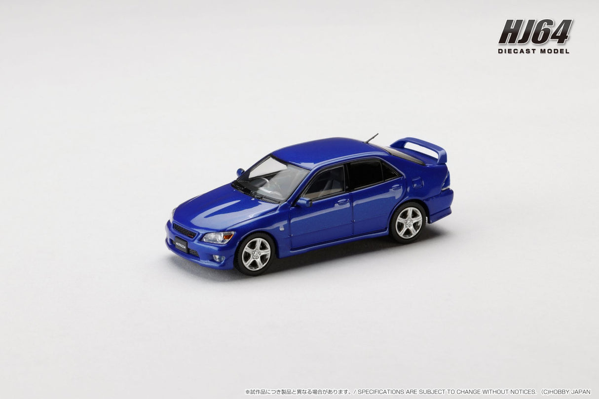 Hobby Japan 1:64 Toyota ALTEZZA RS200 (E10) 1998 Genuine Option Parts in Blue Mica