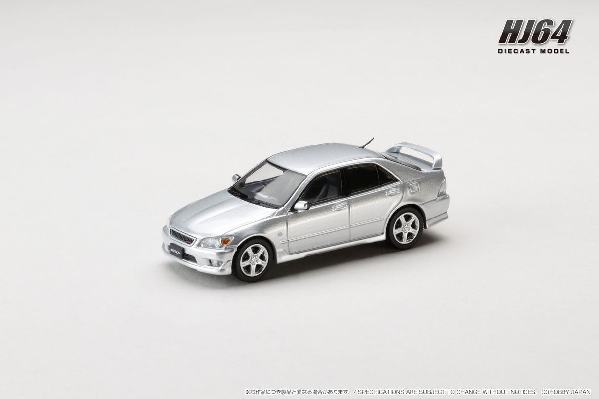 Hobby Japan 1:64 Toyota ALTEZZA RS200 (E10) 1998 Genuine Option Parts in Silver Metallic