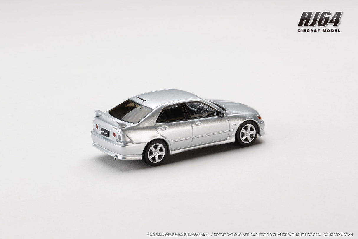 Hobby Japan 1:64 Toyota ALTEZZA RS200 (E10) 1998 Genuine Option Parts in Silver Metallic