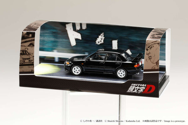Hobby Japan 1:64 Mitsubishi Lancer RS Evolution Ⅲ / Initial D VS Ryosuke Takahashi with Kyoichi Sudo Figure