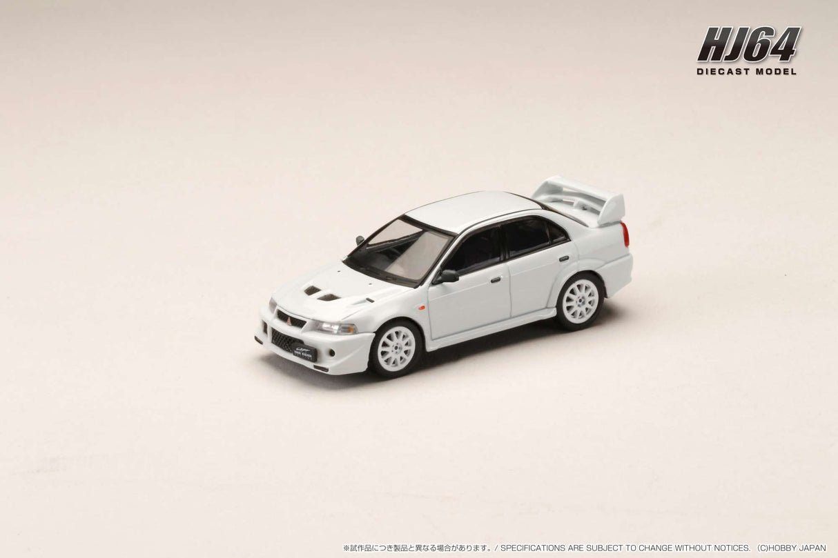 Hobby Japan 1:64 Mitsubishi Lancer GSR EVO 6 (T.M.E.) in Scortia White