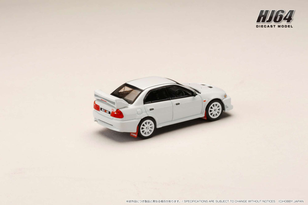 Hobby Japan 1:64 Mitsubishi Lancer GSR EVO 6 (T.M.E.) Monte Carlo Edition in Scortia White