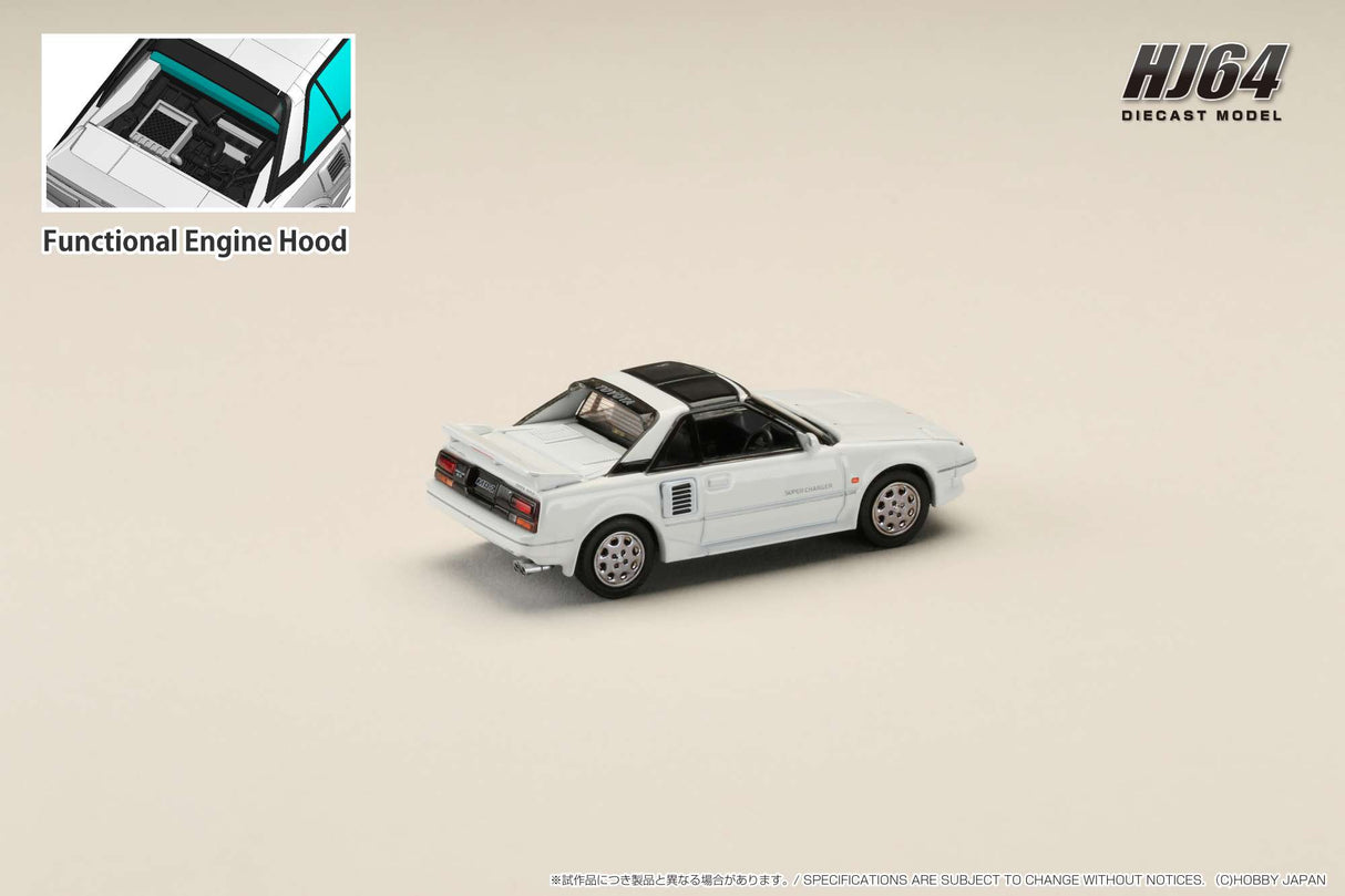 Hobby Japan 1:64 Toyota MR2 1600G-Limited Supercharged 1988 T-Top in Super White II