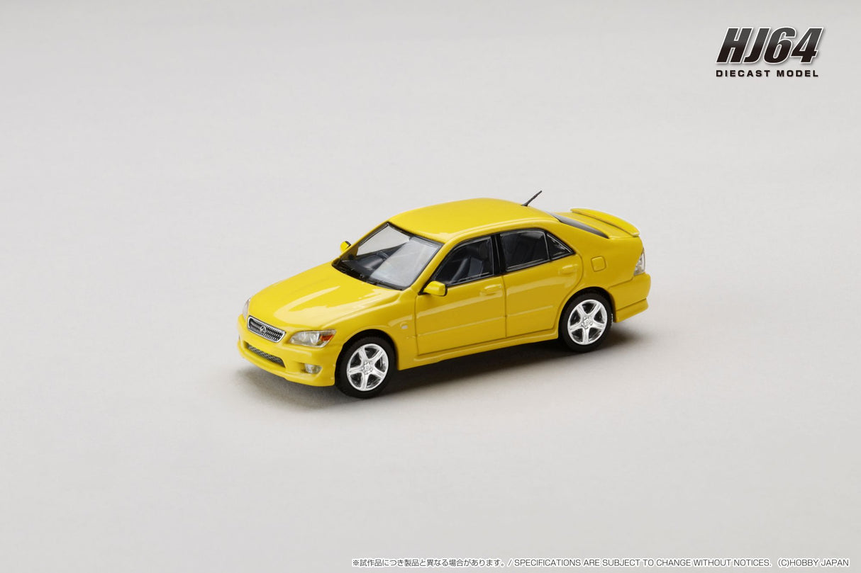 Hobby Japan 1:64 Toyota ALTEZZA RS200 (E10) 1999 in Yellow